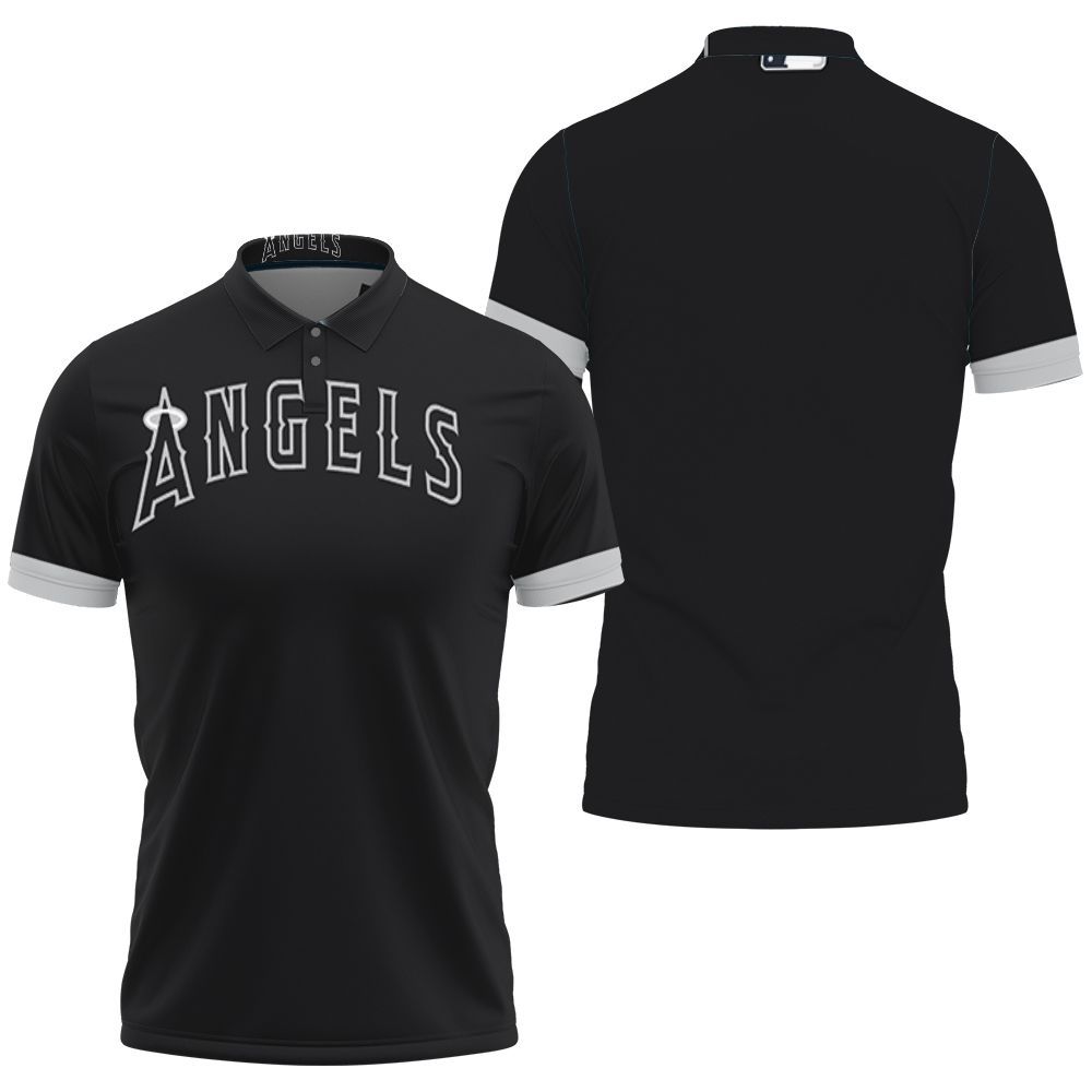 Los Angeles Angels Black 2019 Jersey Inspired Style Polo Shirt