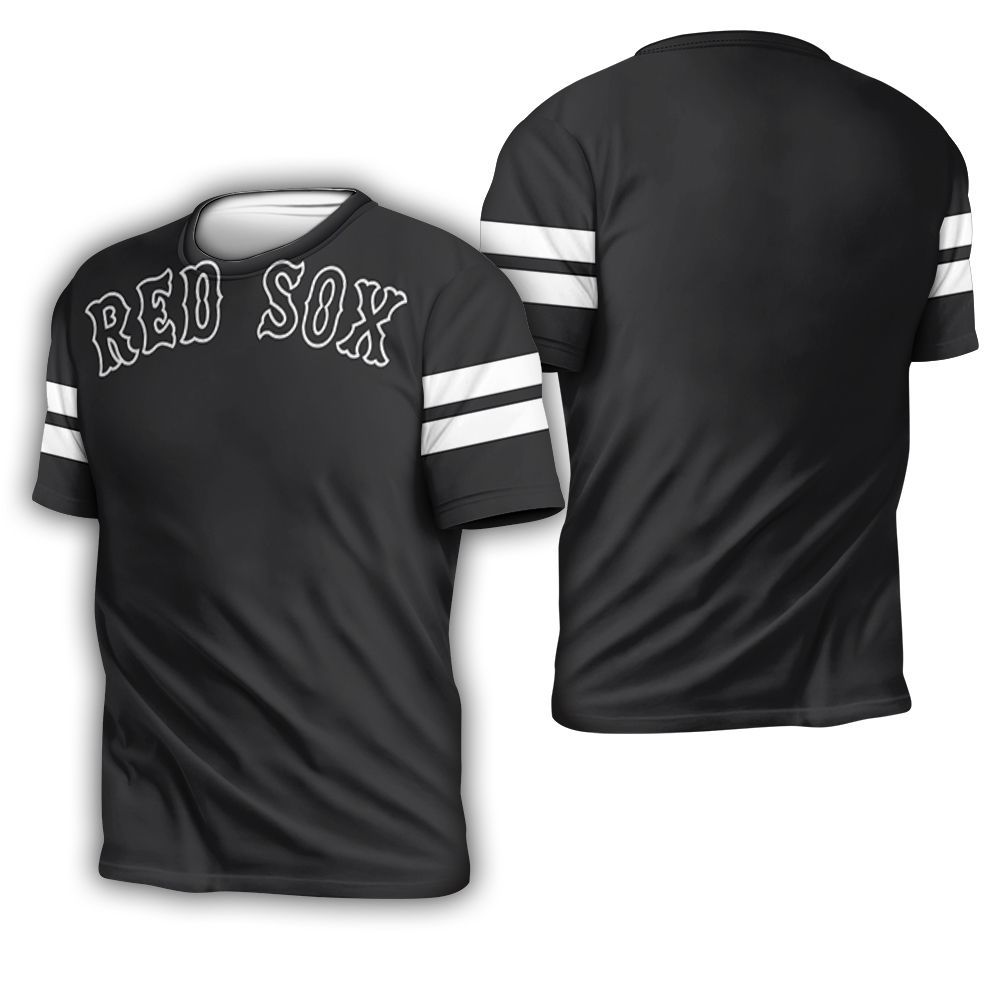 Boston Red Sox Black 2019 Jersey Inspired Style 3D T-Shirt