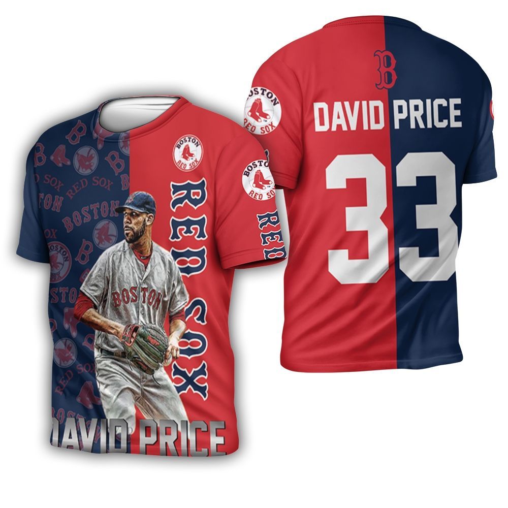 David Price Boston Red Sox 33 3D T-Shirt