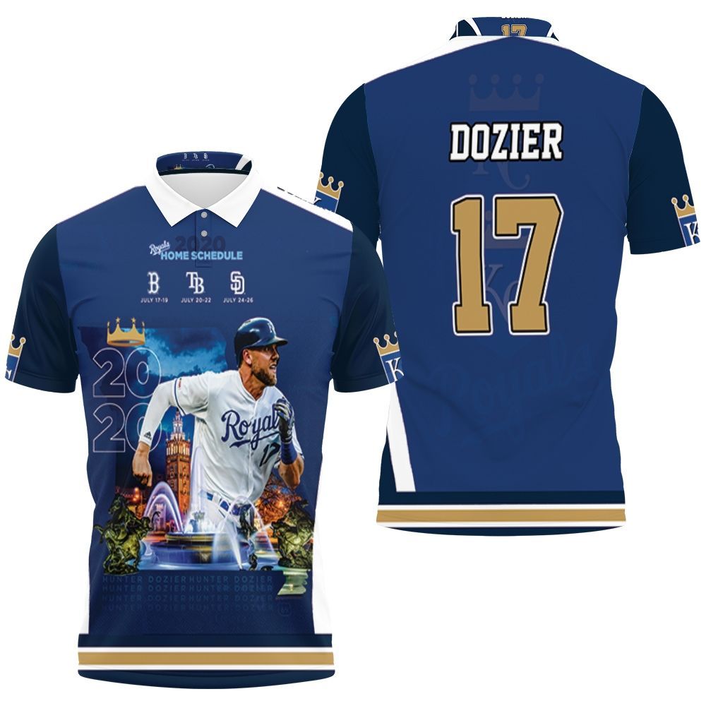 17 Hunter Dozier Kansas City Royals 2021 Polo Shirt