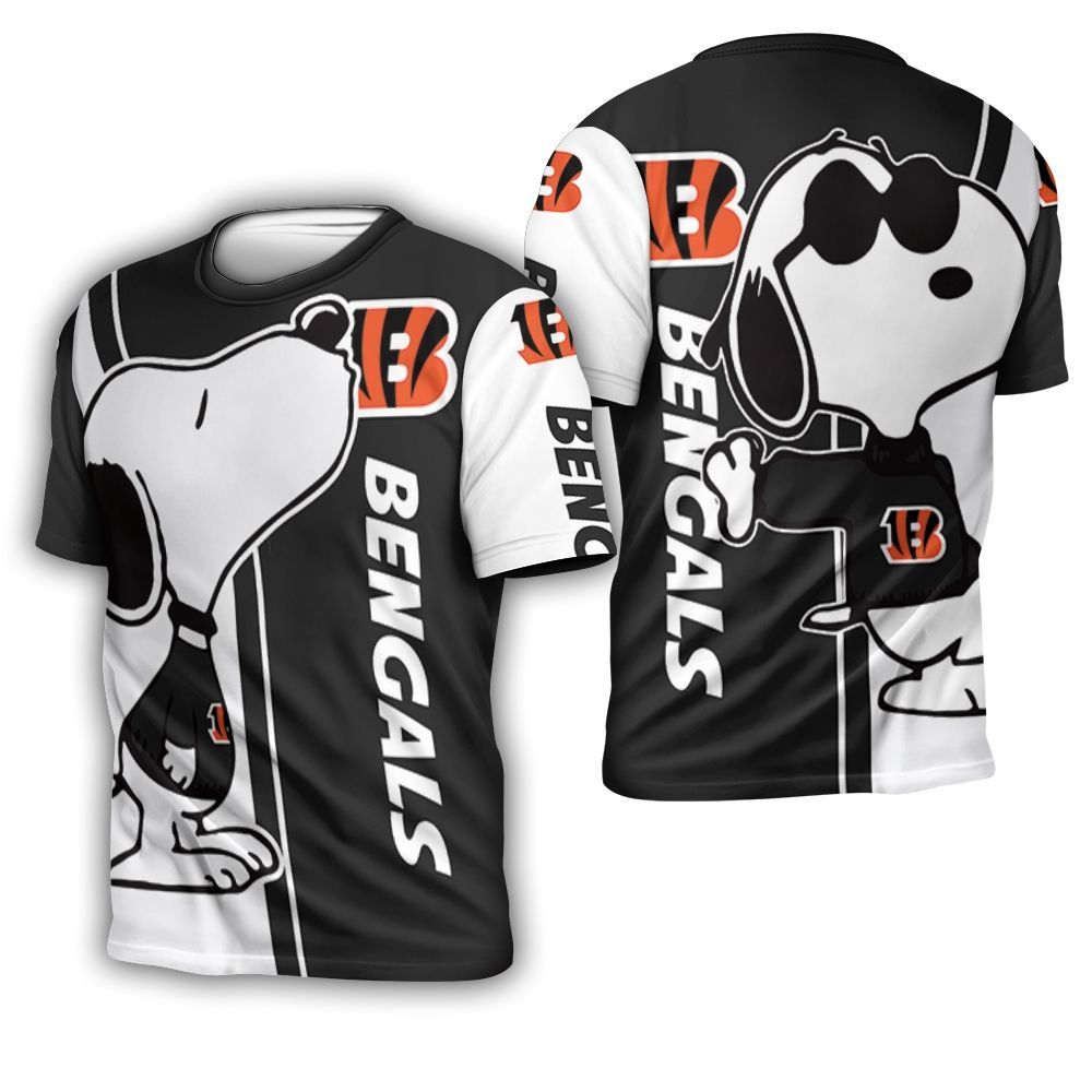 Cincinnati Bengals Snoopy Lover 3D Printed 3D T-Shirt