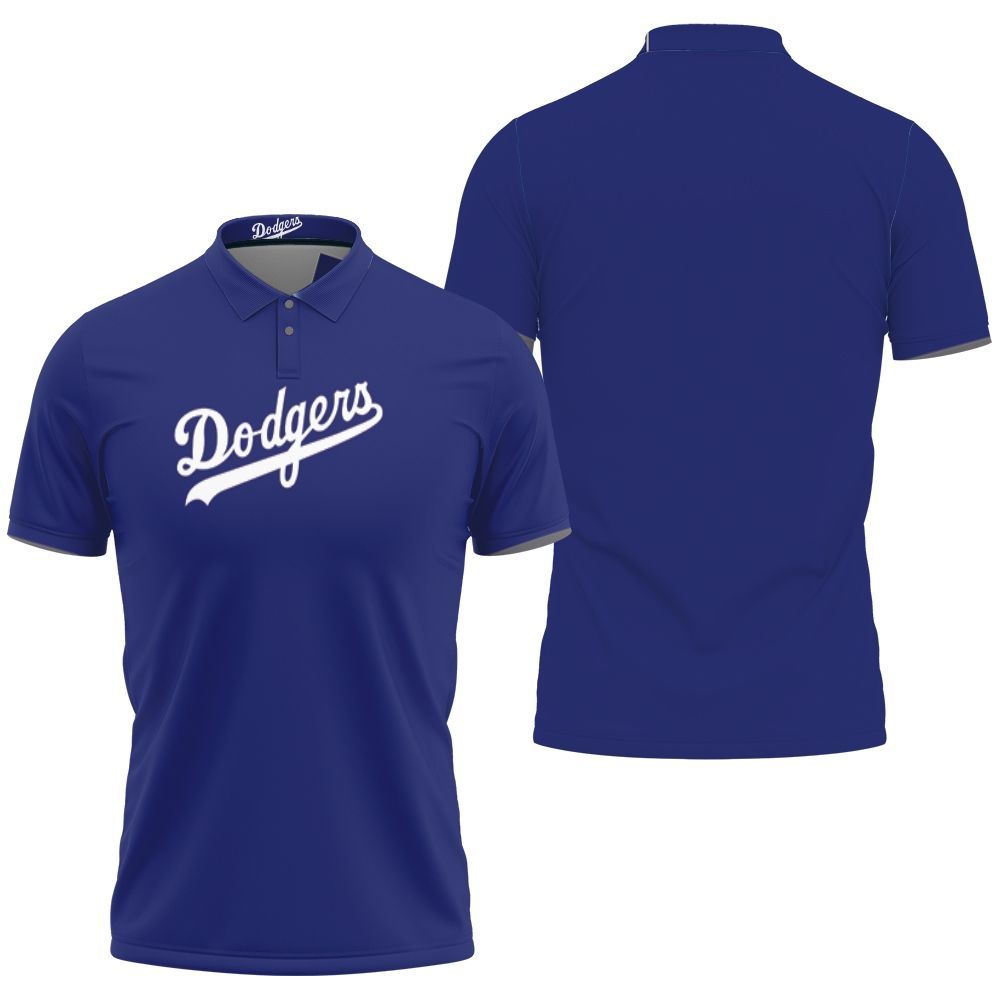 Los Angeles Dodgers Royal Jersey Inspired Style Polo Shirt