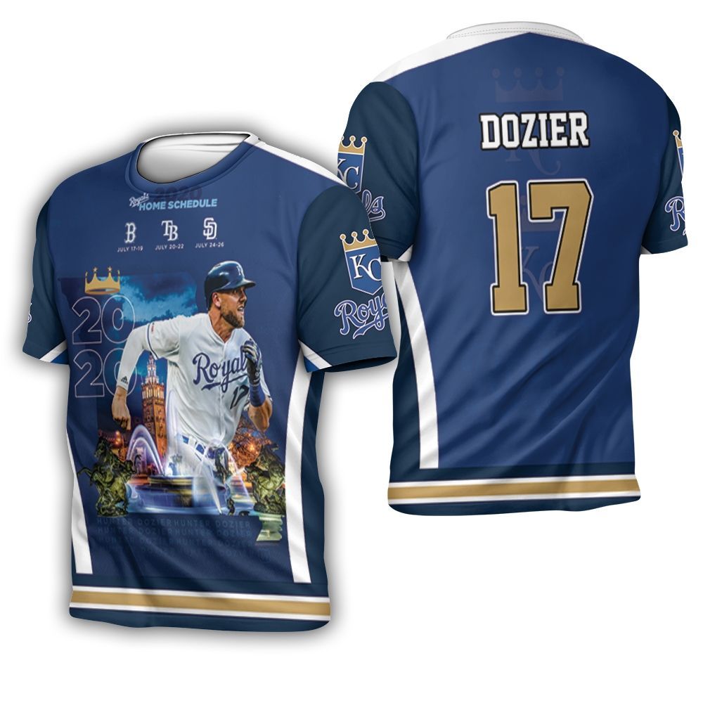 17 Hunter Dozier Kansas City Royals 2021 3D T-Shirt
