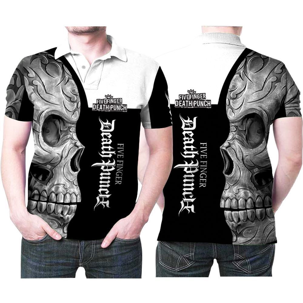 Five Finger Death Heavy Rock Band Skull For Fan 3D Polo Shirt