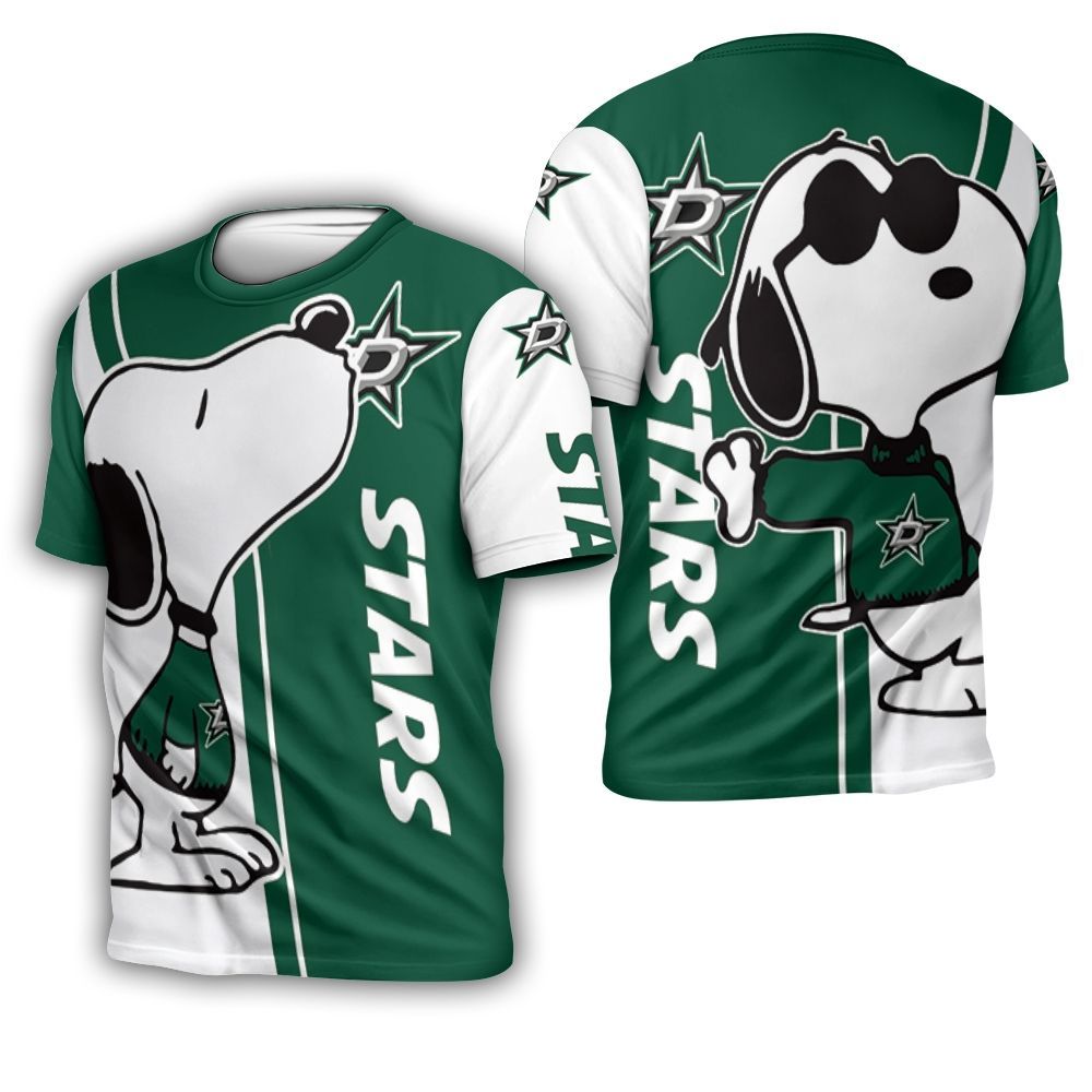 Dallas Stars Snoopy Lover 3D Printed 3D T-Shirt