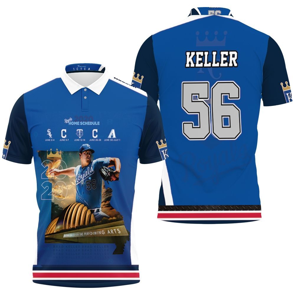 56 Brad Keller Kansas City Royals City Polo Shirt