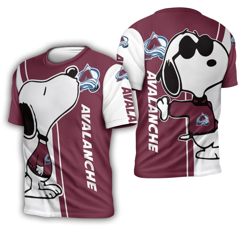 Colorado Avalanche Snoopy Lover 3D Printed 3D T-Shirt