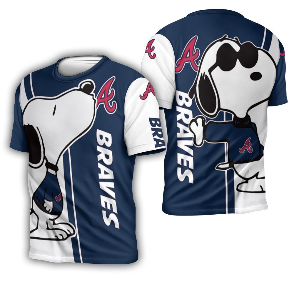 Atlanta Braves Snoopy Lover 3D Printed 3D T-Shirt