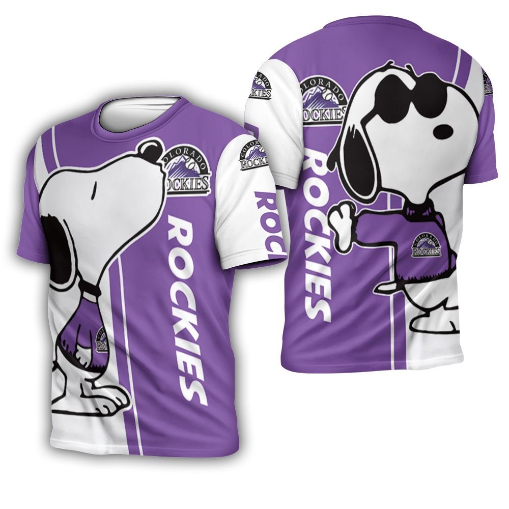 Colorado Rockies Snoopy Lover 3D Printed 3D T-Shirt