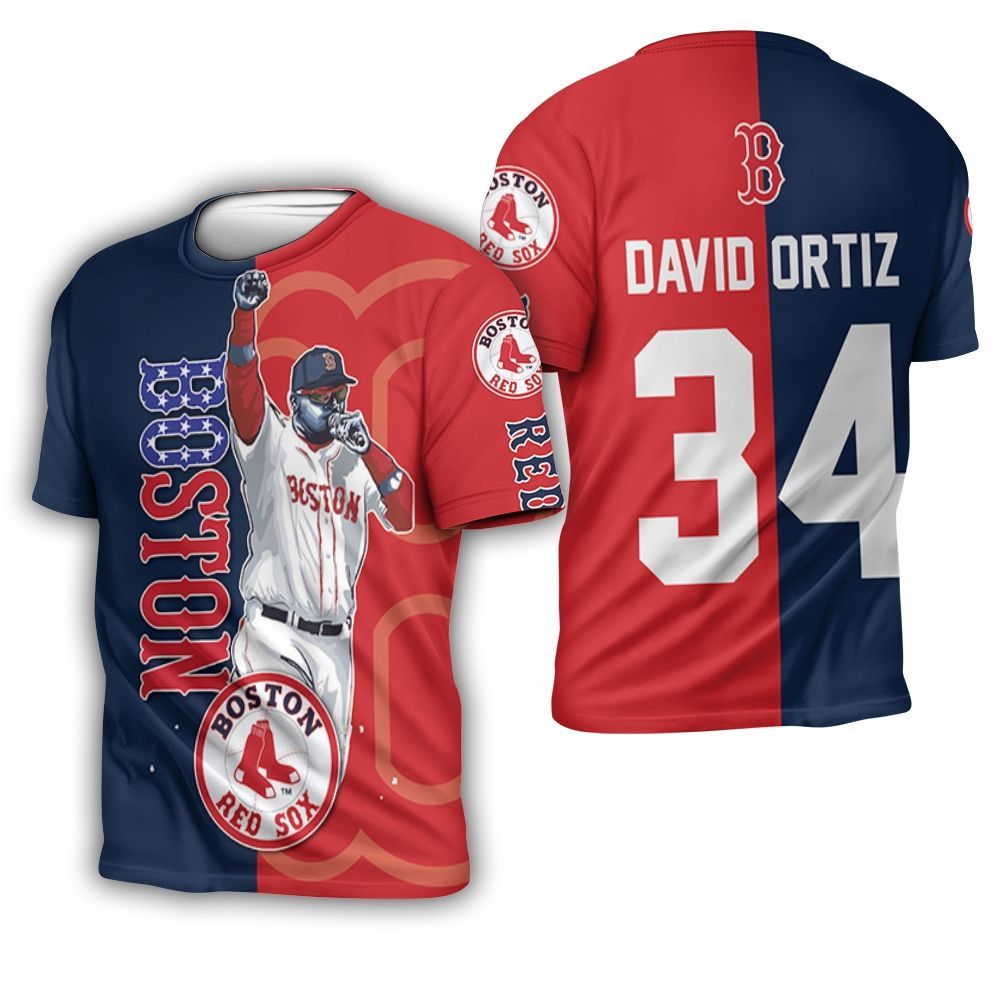 Boston Red Sox David Ortiz Strong 3D T-Shirt