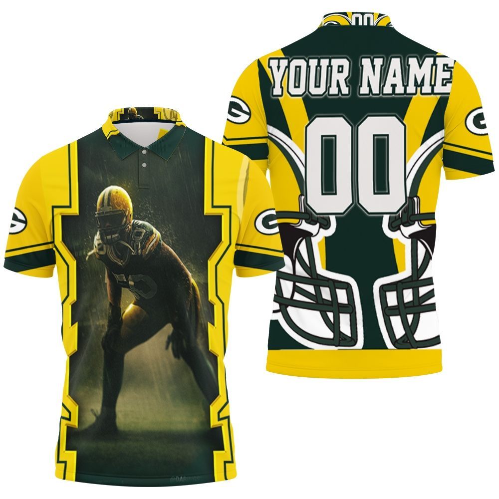 Green Bay Packers A. J. Hawk 50 For Fans Personalized Polo Shirt