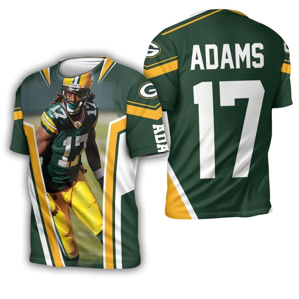 Green Bay Packer Davante Adams Legend 17 Yellow Green 3D T-Shirt