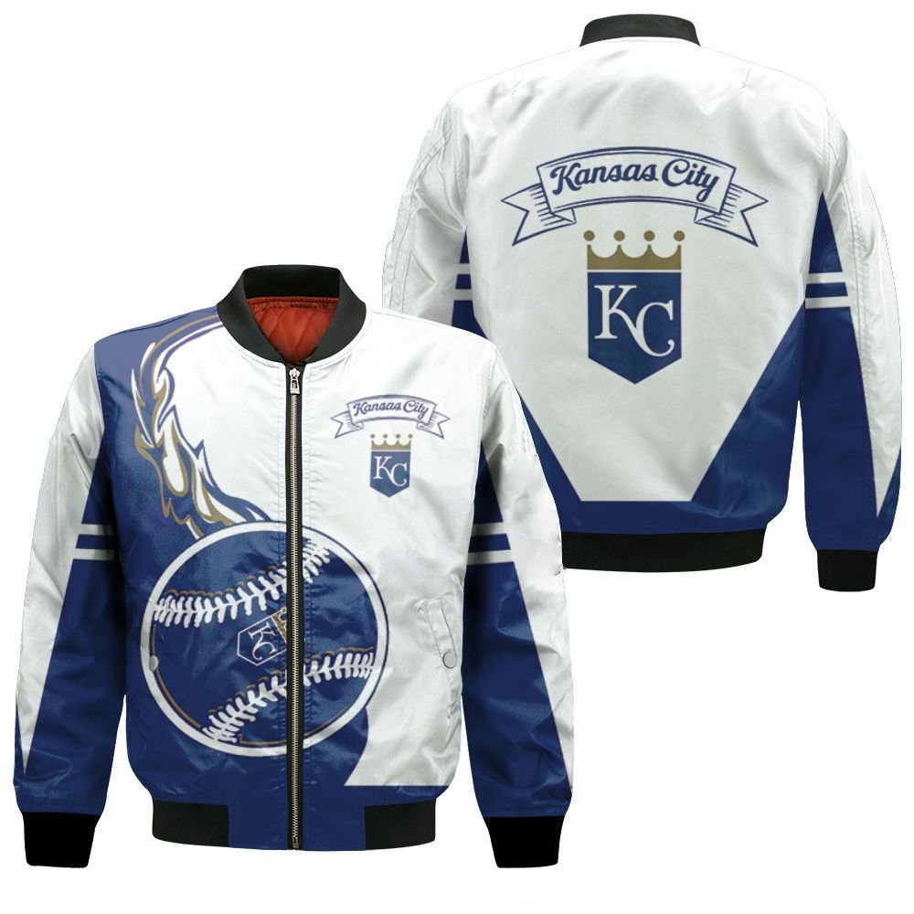 Kansas City Royals Logo 3D T Shirt Hoodie Jersey Bomber Jacket