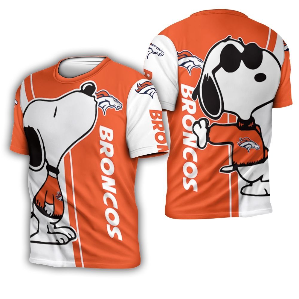 Denver Broncos Snoopy Lover 3D Printed 3D T-Shirt