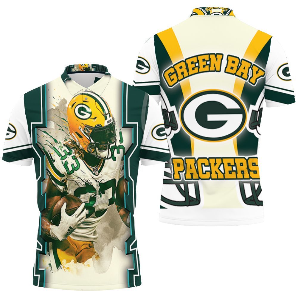 Green Bay Packers Aaron Jones 33 For Fans Polo Shirt