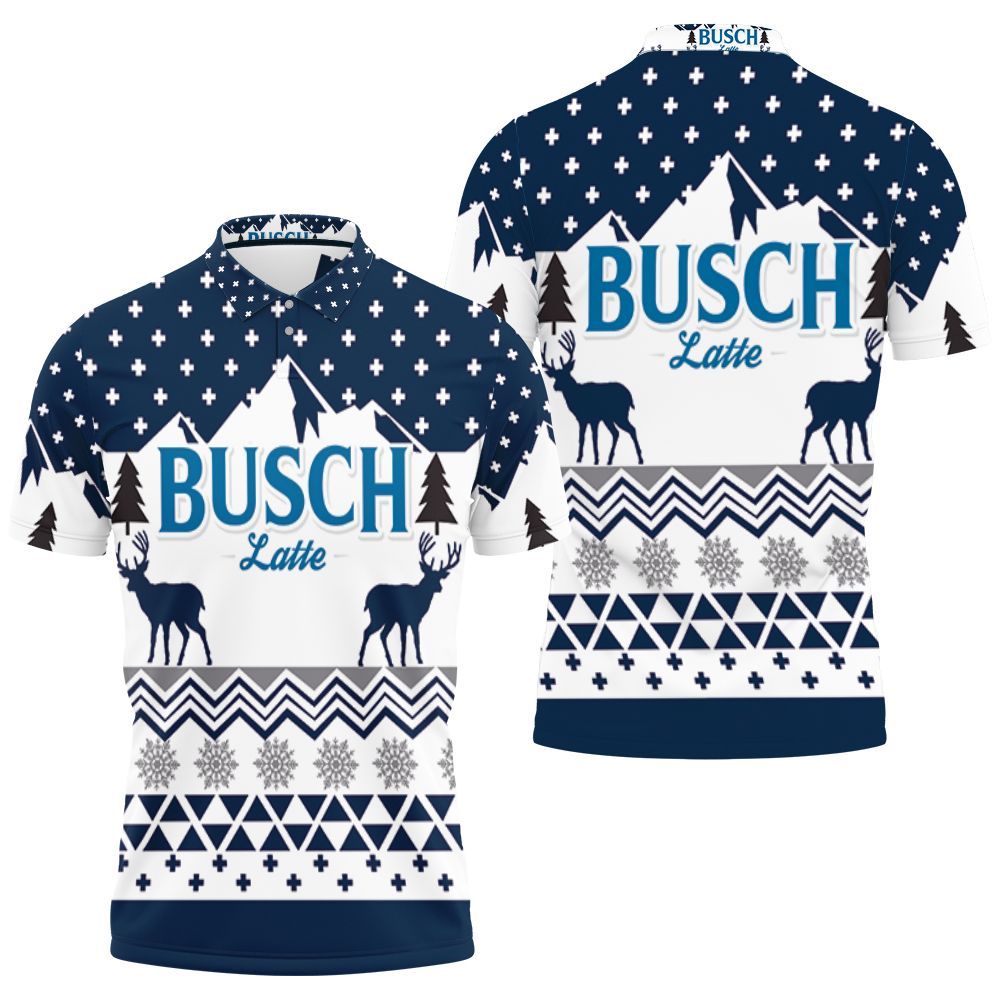 Busch Latte Christmas Gift Jersey Polo Shirt