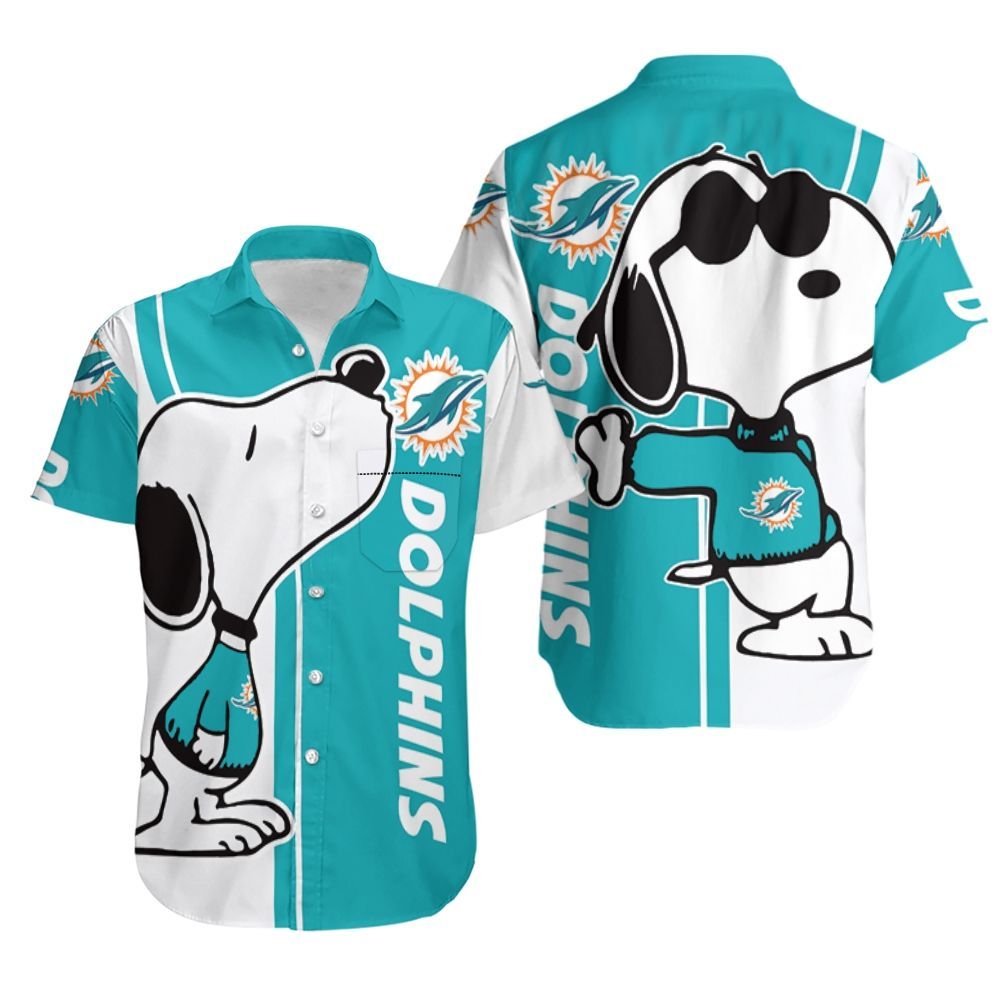 Miami Dolphins Snoopy Lover 3D Printed Hawaiian Shirt