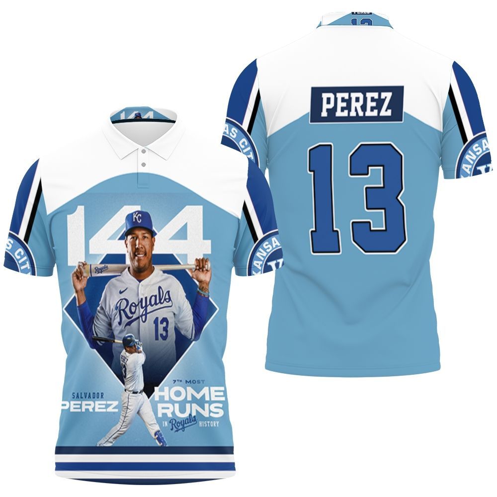 13 Perez Kansas City Royals City Polo Shirt