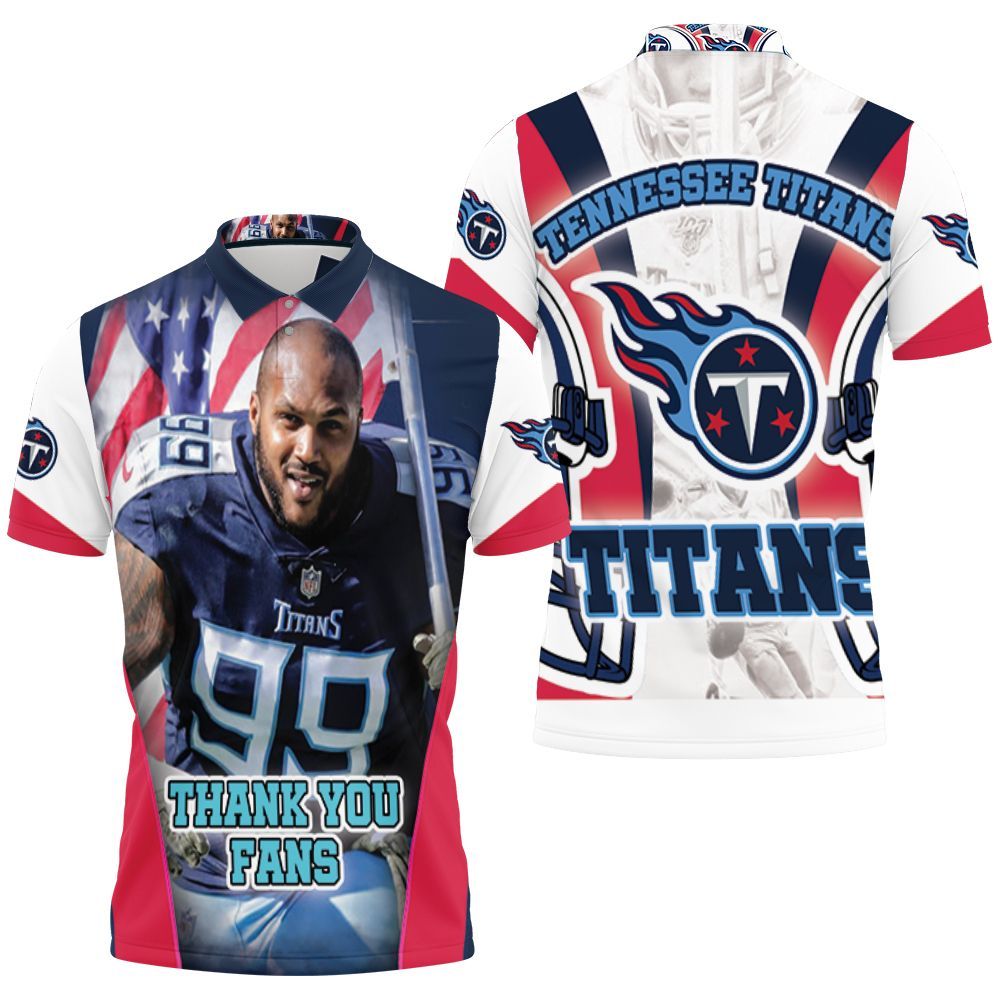 Jurell Casey #99 Tennessee Titans Afc South Division Super Bowl 2021 Polo Shirt