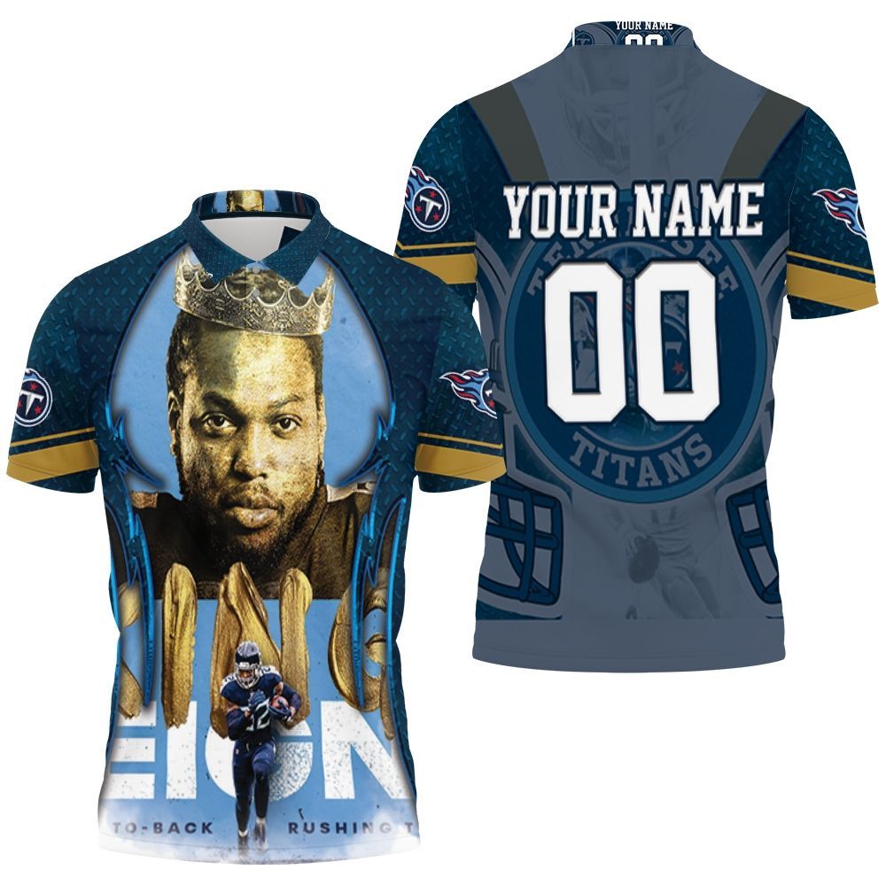 Derrick Henry King 22 Tennessee Titans Afc South Division Champions Personalized Polo Shirt