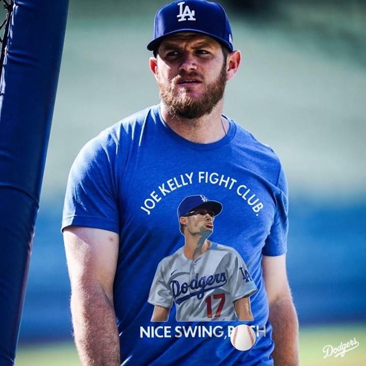 Joe Kelly Fight Club Nice Swing Los Angeles Dodgers T Shirt Hoodie Tshirt Hoodie Sweater