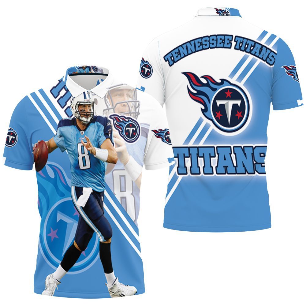 Marcus Mariota #8 Tennessee Titans Afc South Division Ship Super Bowl 2021 Polo Shirt