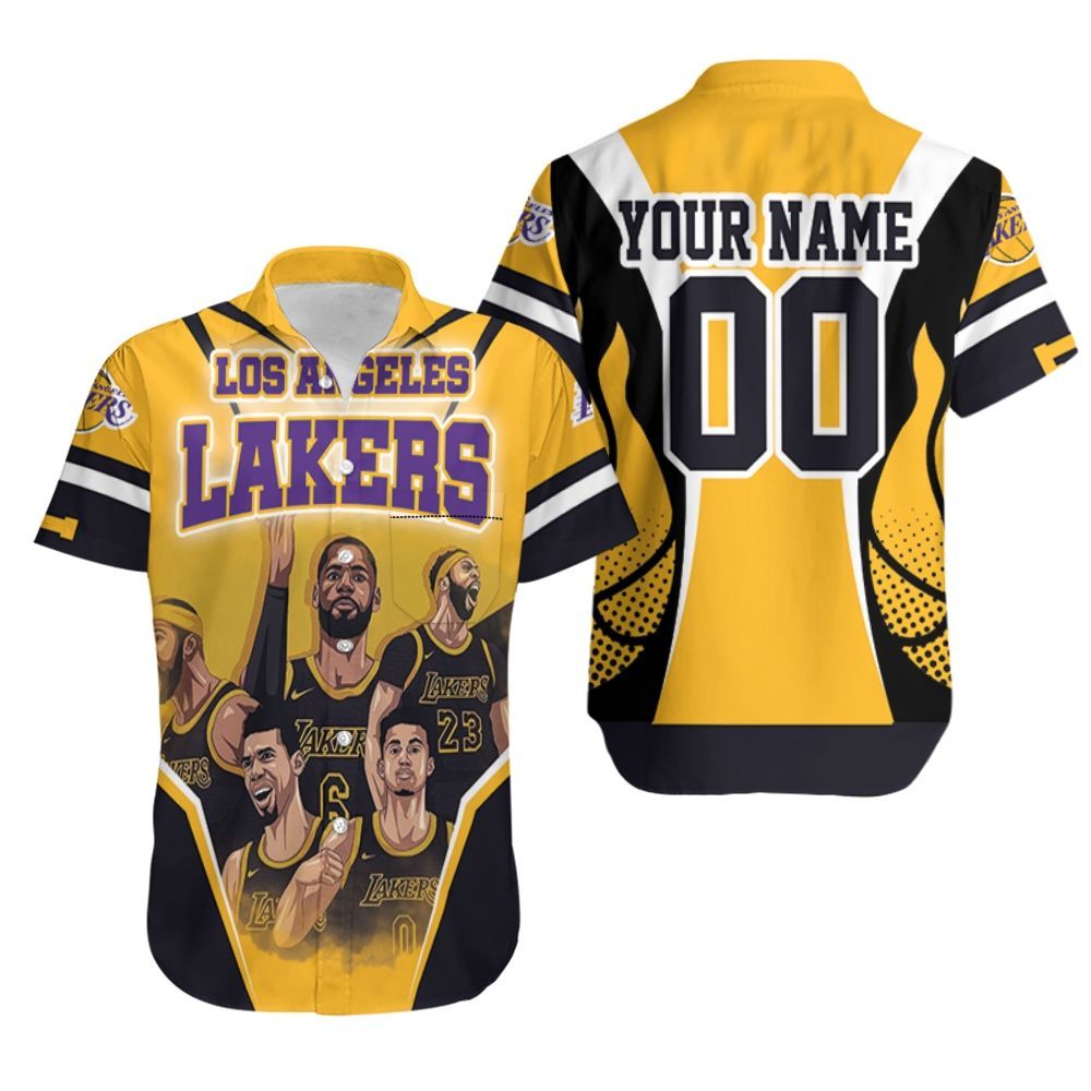 Los Angeles Laker Player Style Western Conference Personalized Hawaiian Shirt