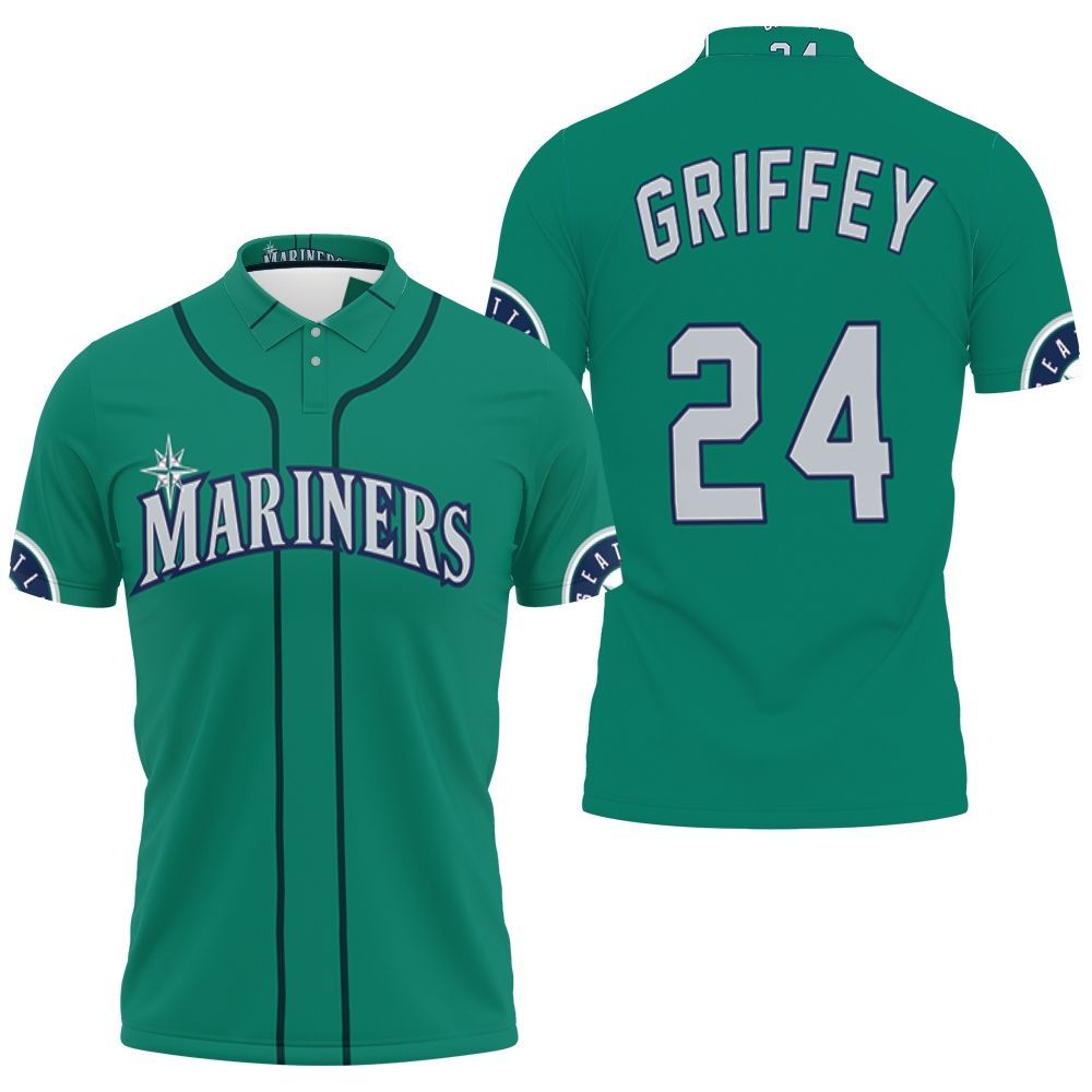 Ken Griffey Jr Seattle Mariners Northwest Green 2019 Jersey Inspired Polo Shirt