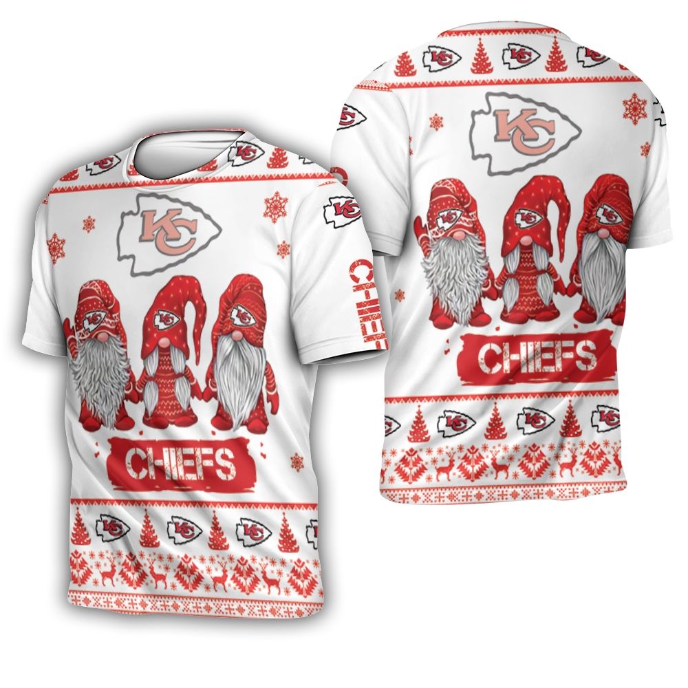 Christmas Gnomes Kansas City Chiefs Ugly Sweatshirt Christmas 3D 3D T-Shirt