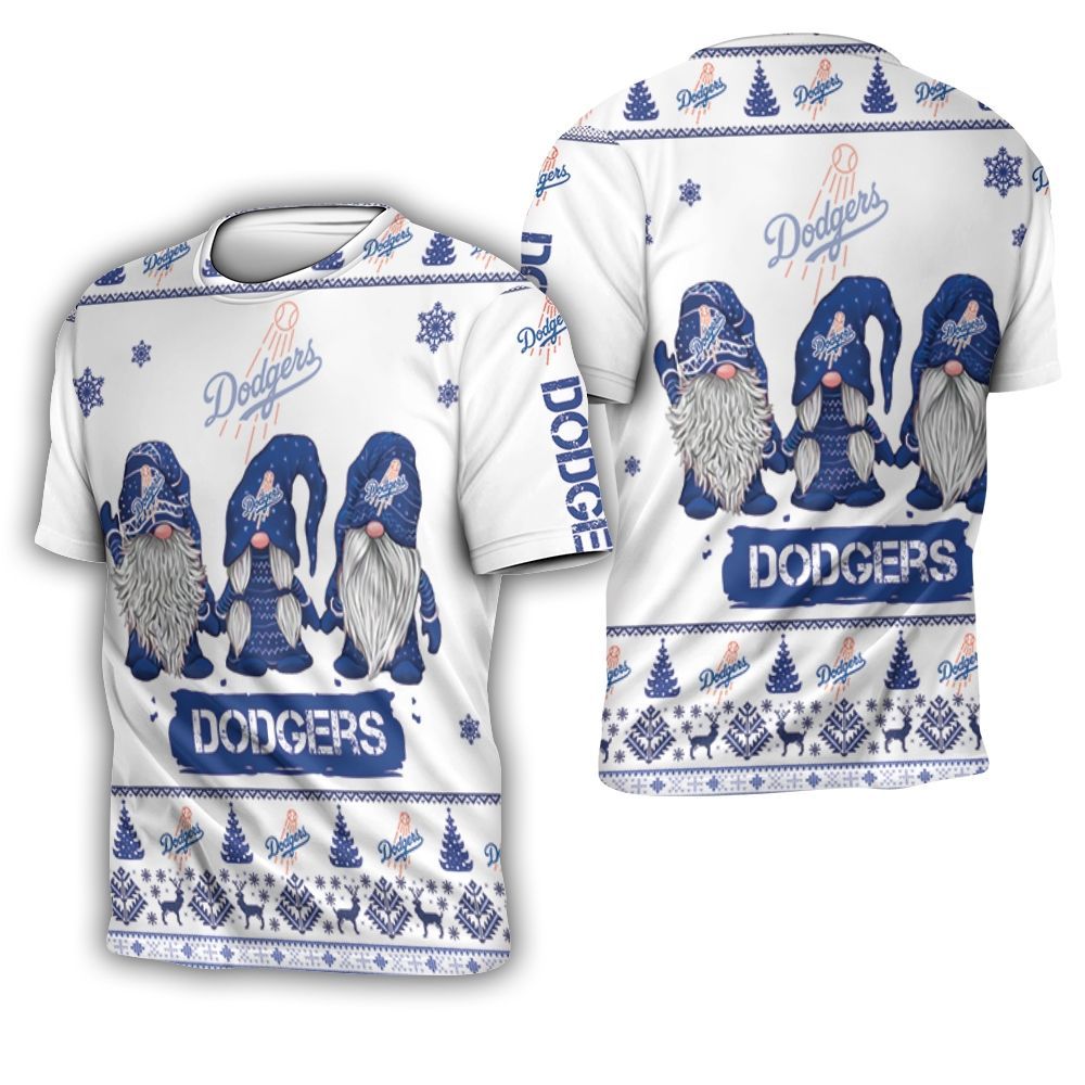 Christmas Gnomes Los Angeles Dodgers Ugly Sweatshirt Christmas 3D 3D T-Shirt