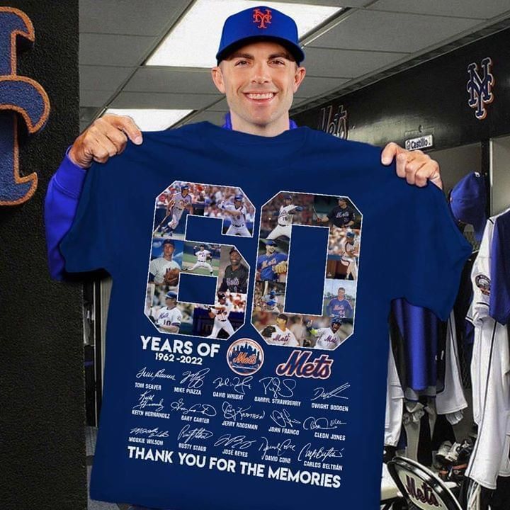 60 Years Of New York Mets Thank You For The Memories Signed T Shirt T Shirt Hoodie Sweater Tshirt Hoodie Sweater