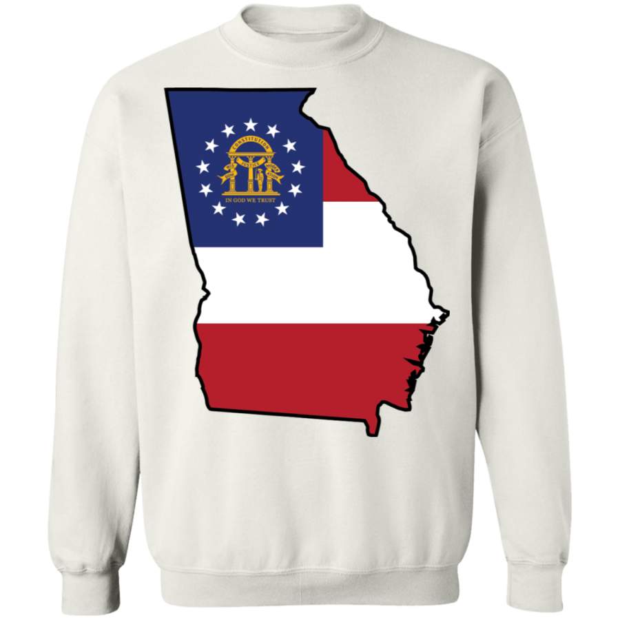 Georgia State Flag Crewneck Pullover Sweatshirt