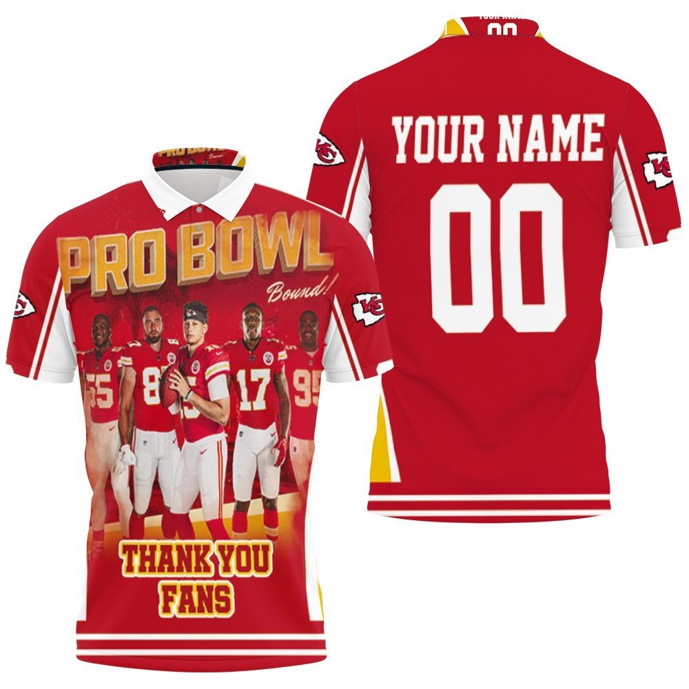 Kansas City Chiefs 2021 Super Bowl Afc West Division Pro Bowl Personalized Polo Shirt