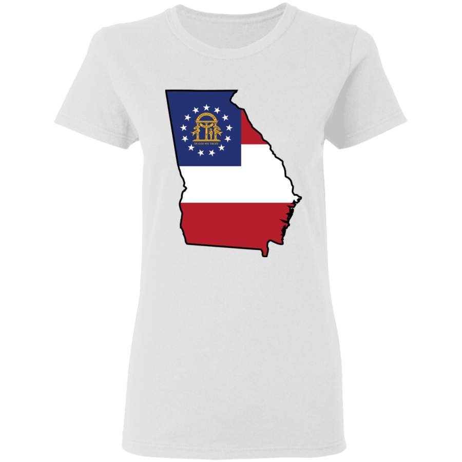 Georgia State Flag Ladies T-Shirt