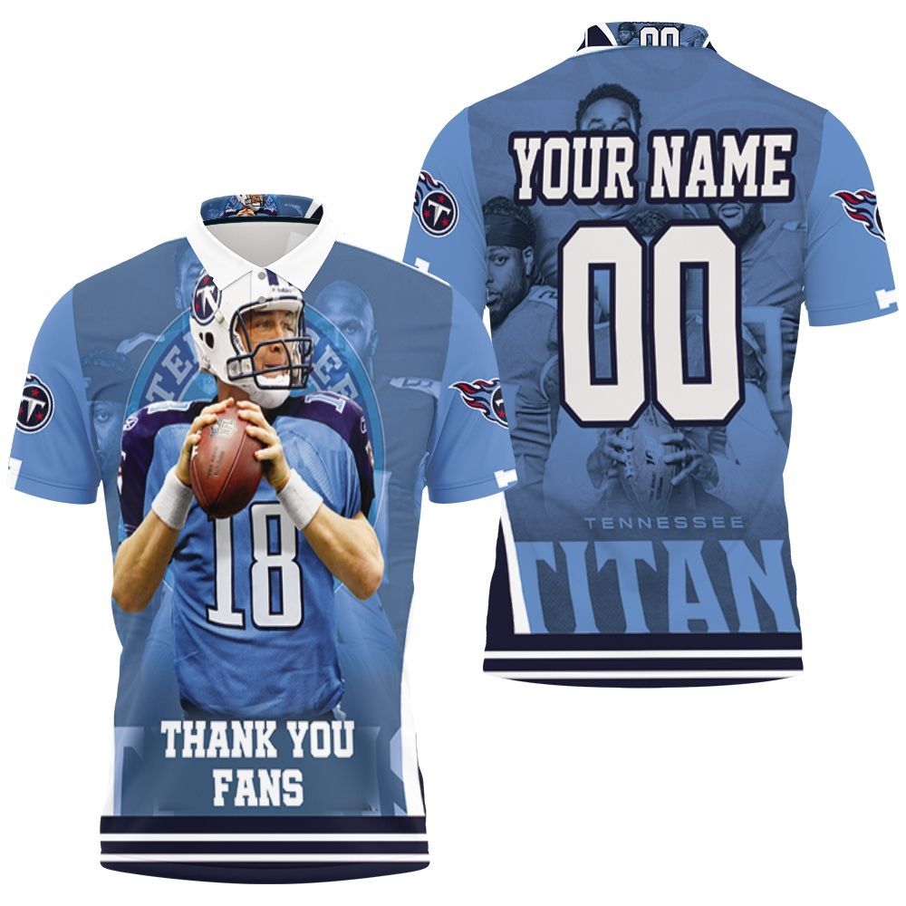 Josh Stewart 18 Tennessee Titans Super Bowl 2021 Afc South Champions Personalized Polo Shirt