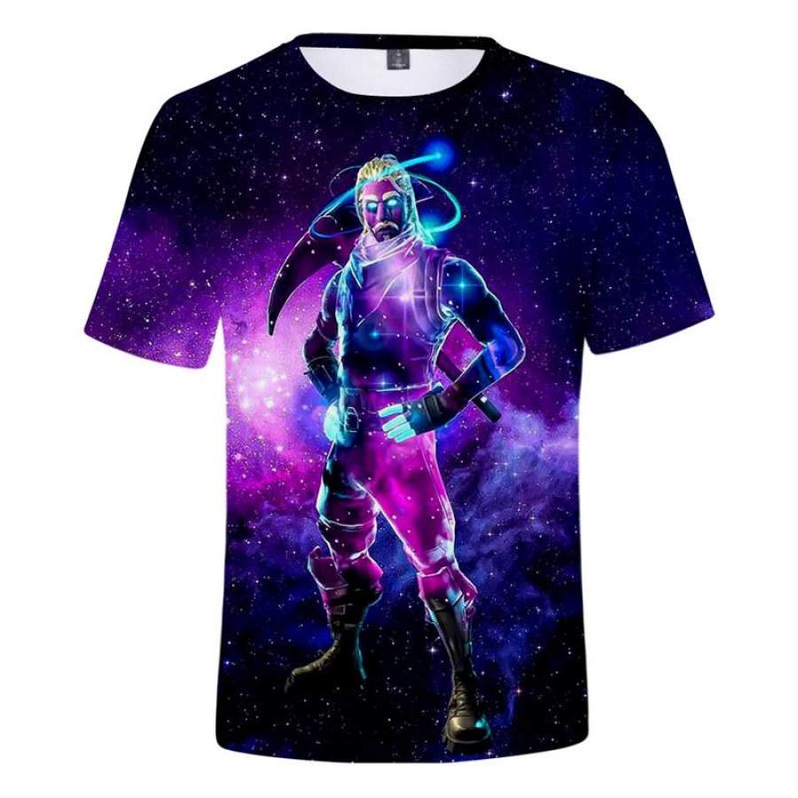 Galaxy Fortnite t shirt Fashion Summer Short Sleeve Tees