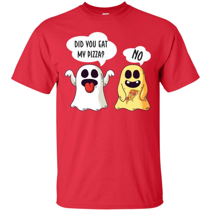 Funny Halloween shirt Adult Cute Ghost Halloween Pizza T-Shirt