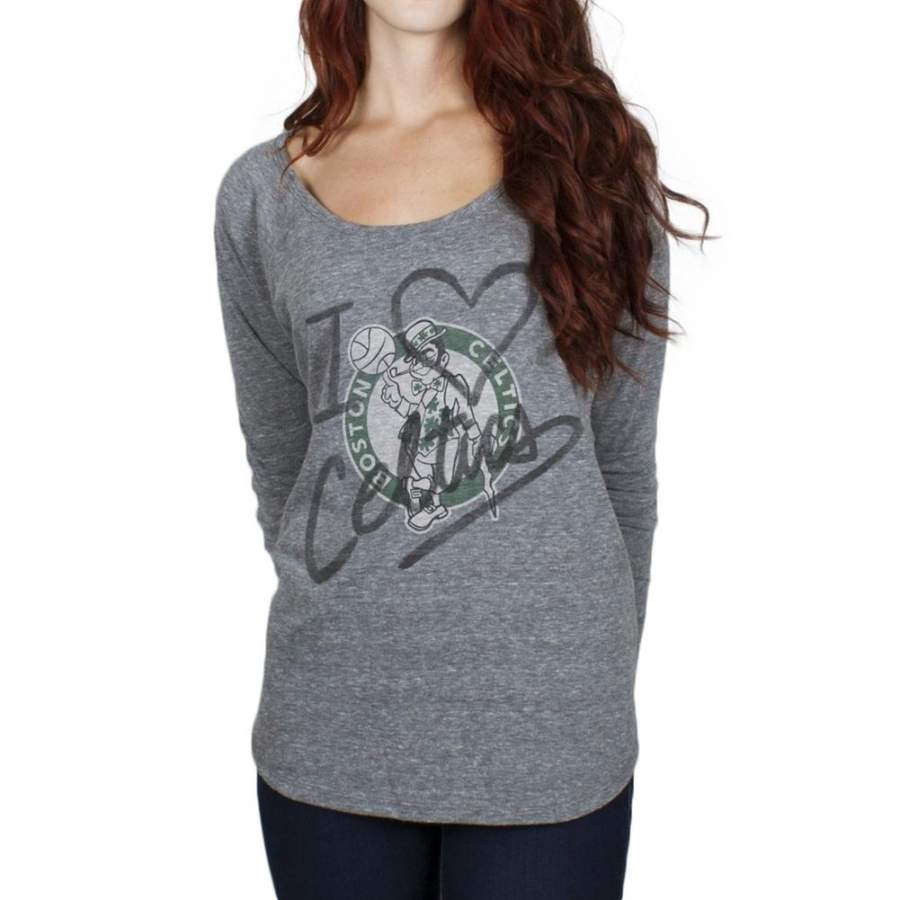 Boston Celtics – Time-Out Tri-Blend Juniors Long Sleeve Slouch