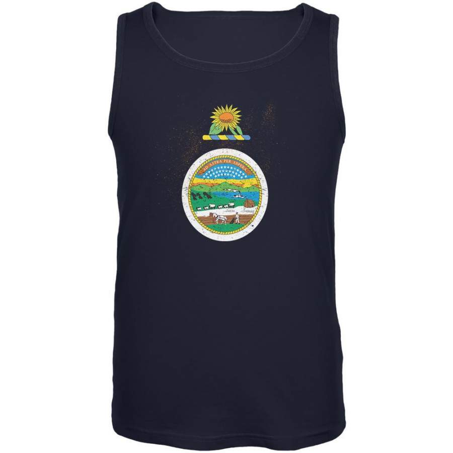 Born and Raised Kansas State Flag Mens Tank Top