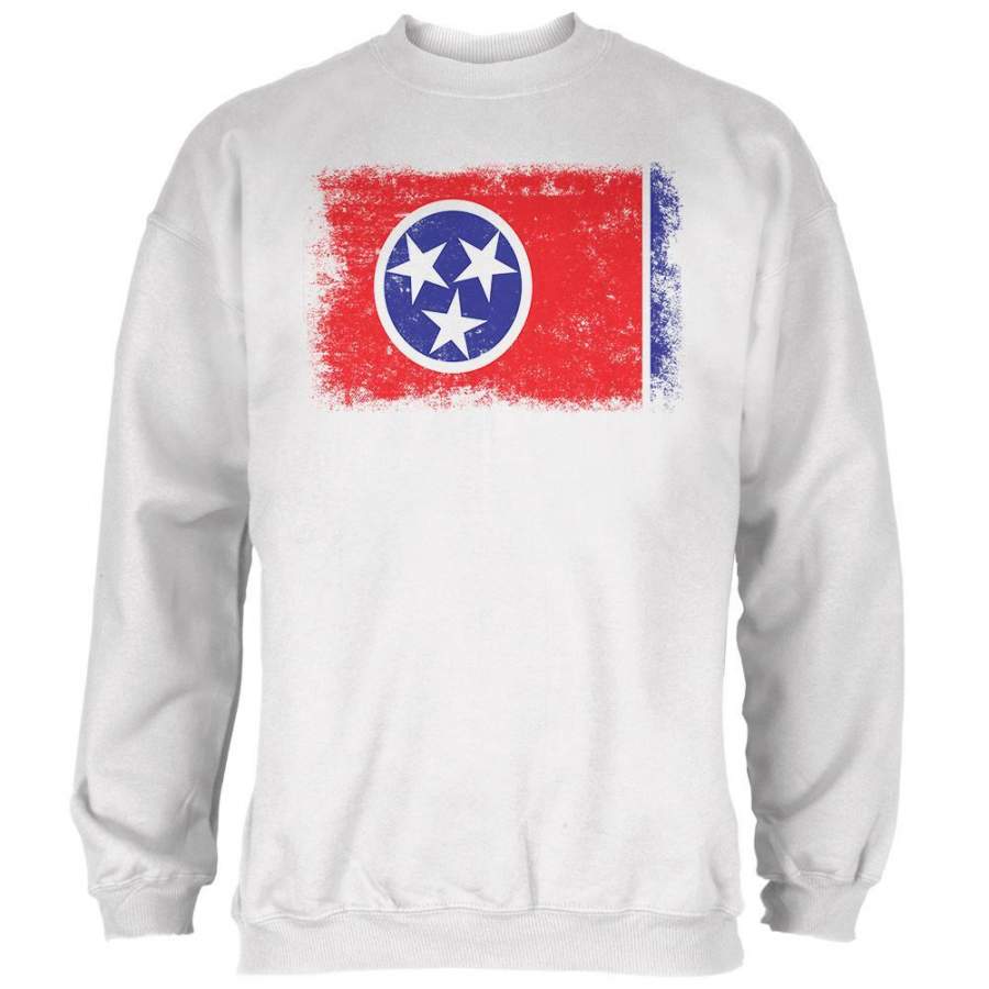 Born and Raised Tennessee State Flag Mens Sweatshirt