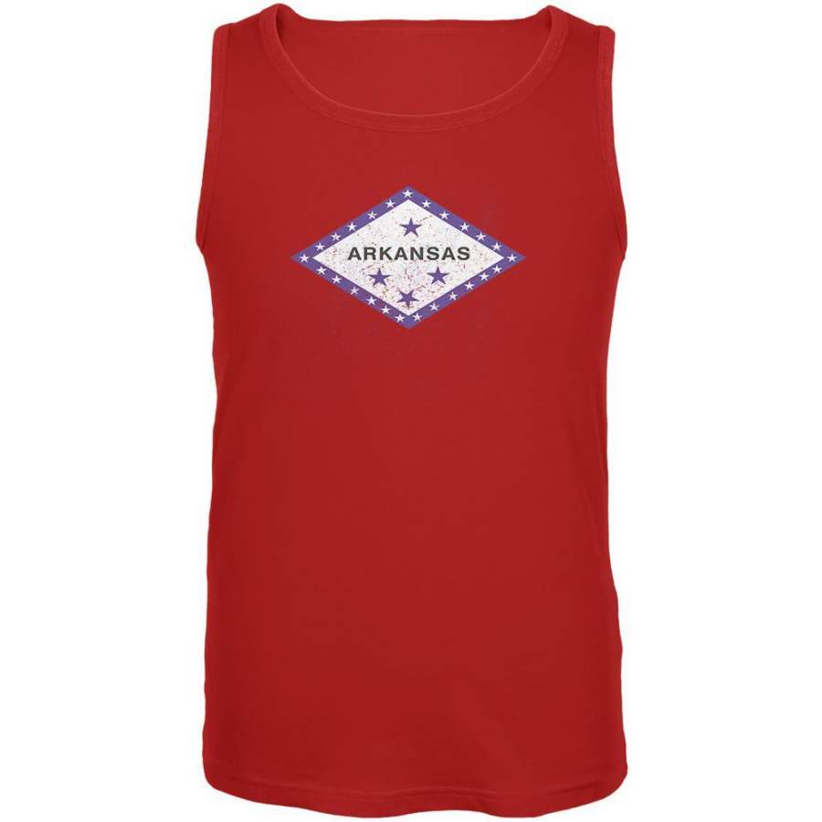 Born and Raised Arkansas State Flag Mens Tank Top