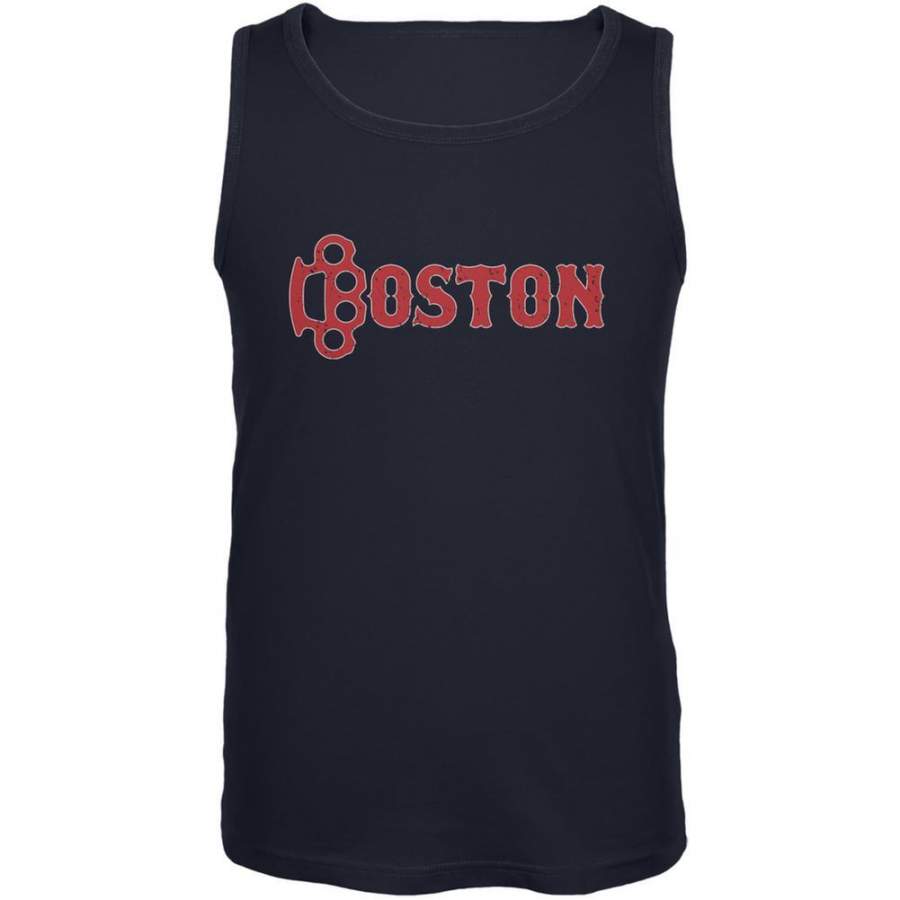 Boston Brass Knuckles Parody Navy Adult Tank Top