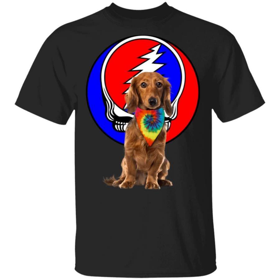 Dachshund Dog Mixed Grateful Dead Head T-Shirt HA02