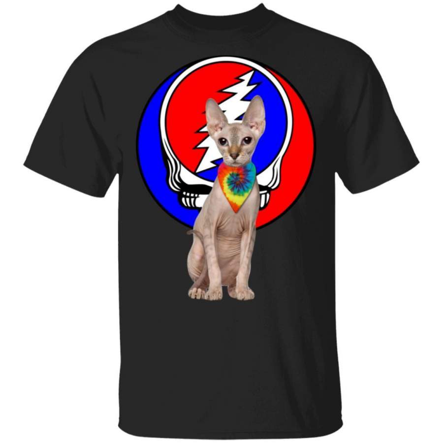 Sphynx Cat Mixed Grateful Dead T-Shirt Gift Tee For Fan Love Cat