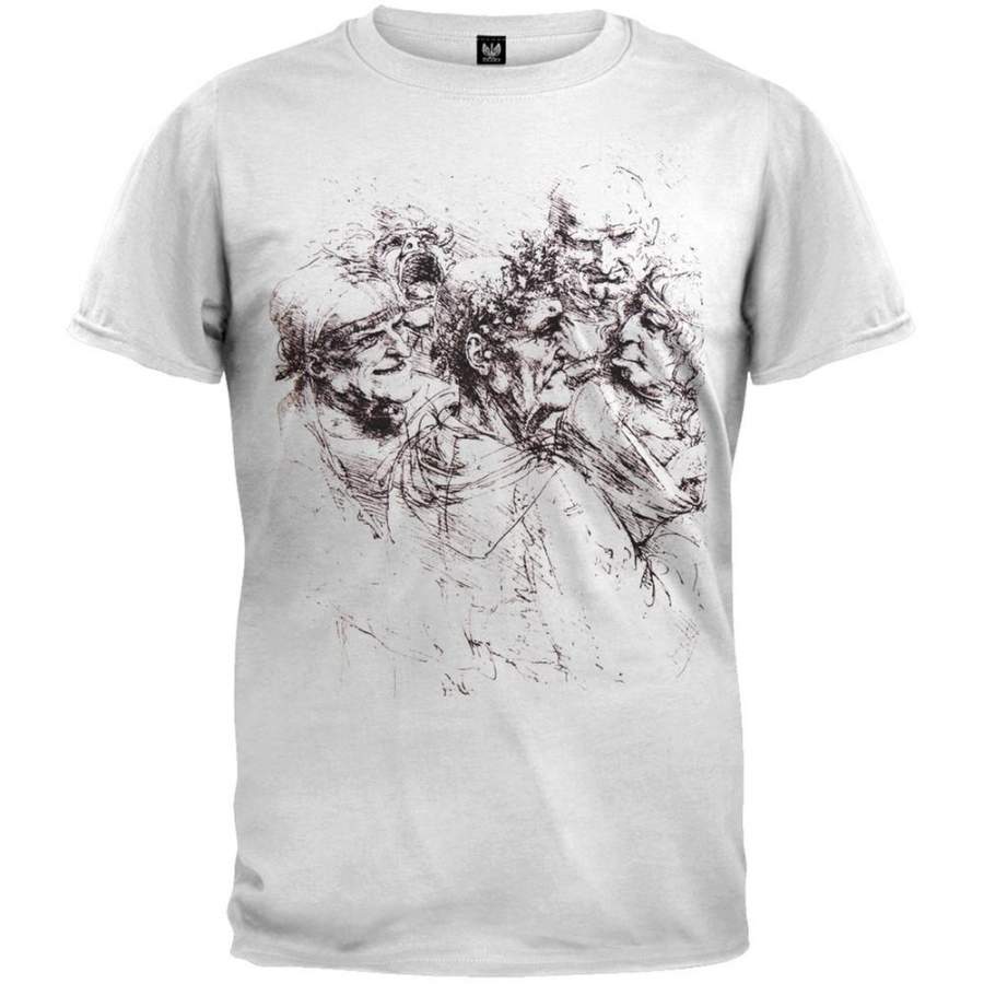 Five Grotesque Heads White Adult T-Shirt