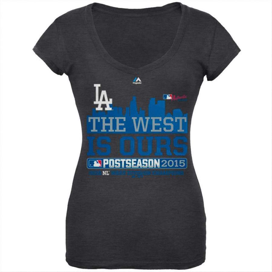 Los Angeles Dodgers – NL West 2015 Champs The West is Ours Soft Juniors T-Shirt