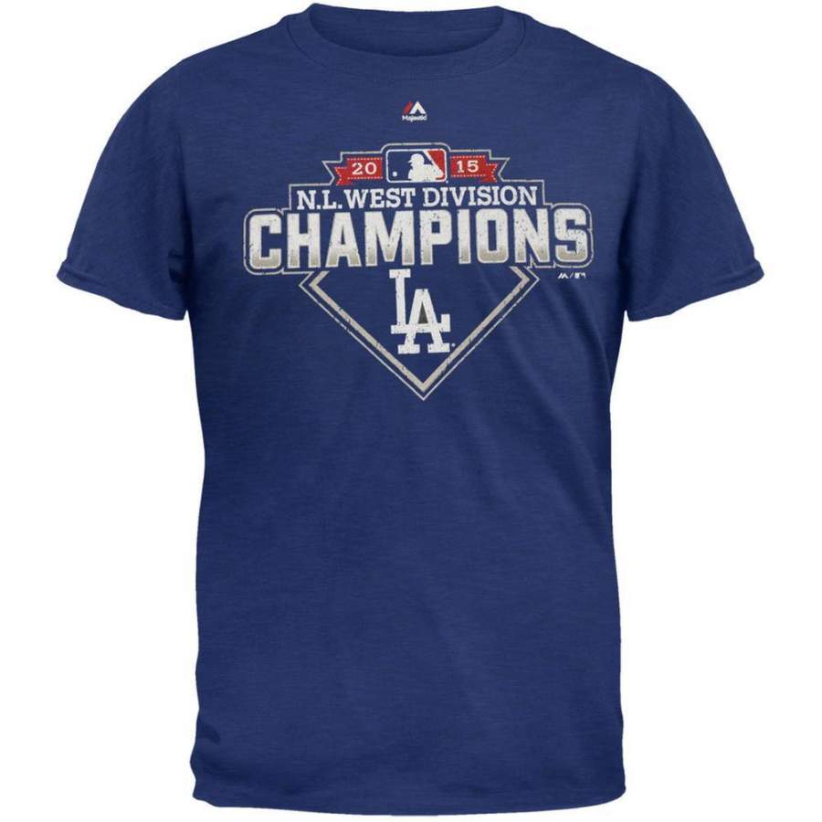 Los Angeles Dodgers – NL West 2015 Champs Soft Adult T-Shirt