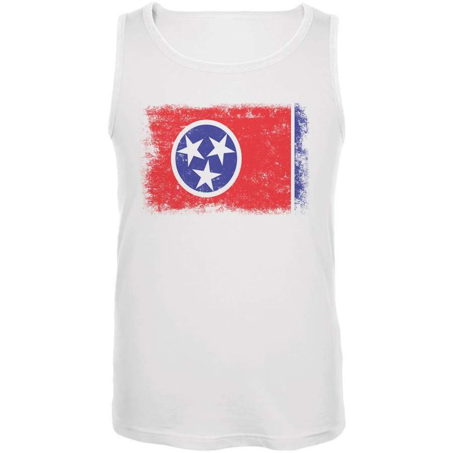 Born and Raised Tennessee State Flag Mens Tank Top