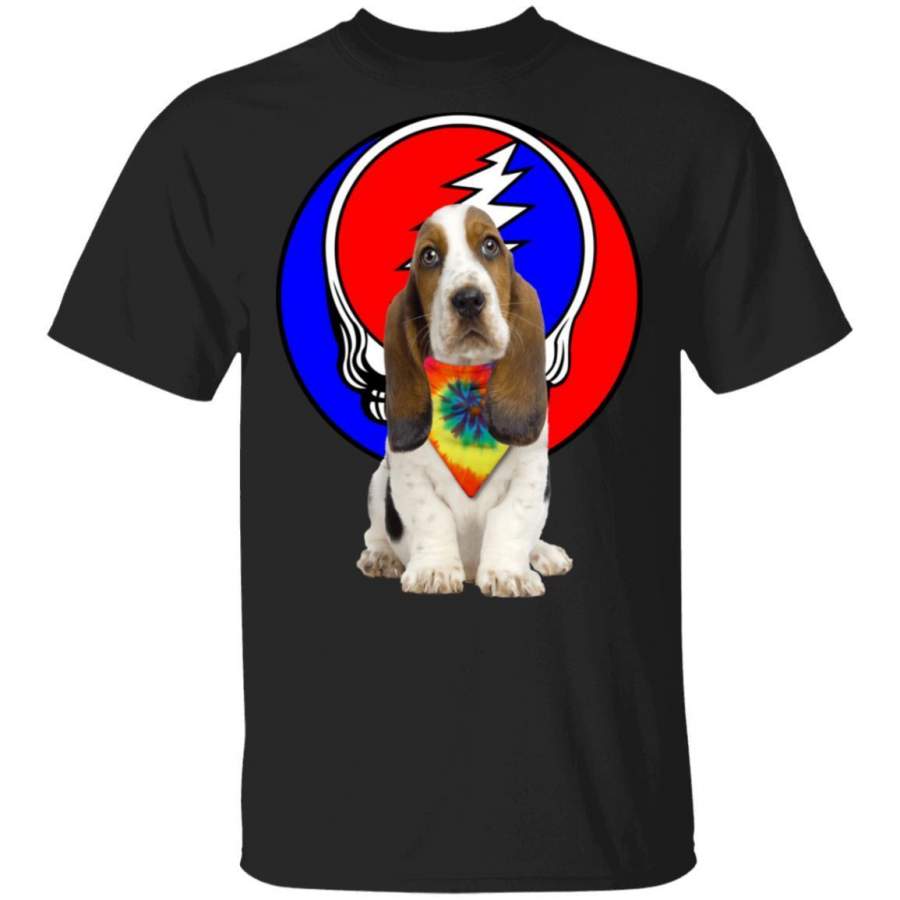 Basset Hound Dog Mixed Grateful Dead T-Shirt HA02