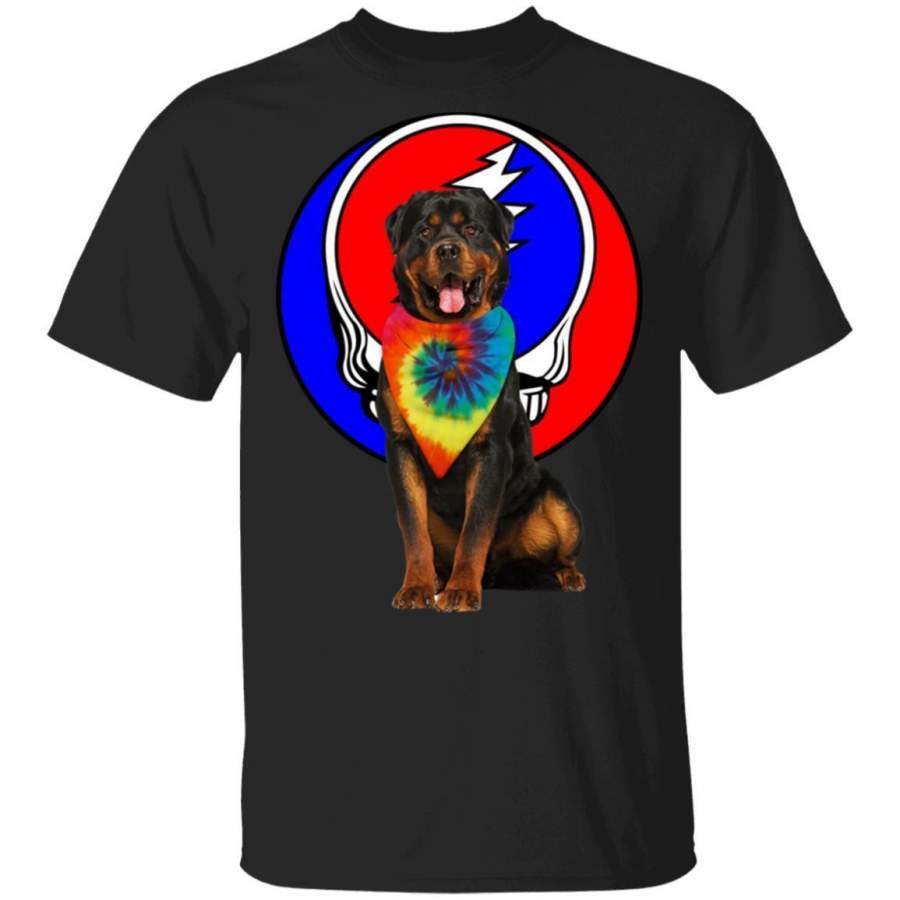 Rottweiler Dog Mixed Grateful Dead Head T-Shirt HA02